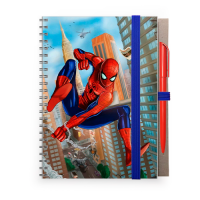 Блокнот А5 с ручкой на резинке  "Человек-паук"