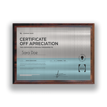 Сертификат под печать.Серебро(Формат A4)