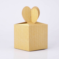 Упаковка для чашек из картона Глиттер (золото полоска) 
