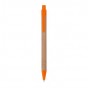 Эко ручка шариковая,автоматическая,оранжевая