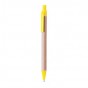 Эко ручка шариковая,автоматическая,желтая