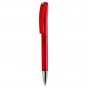 Ручка пластиковая шариковая, поворотная,красная