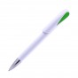Ручка пластиковая шариковая, поворотная,зеленая